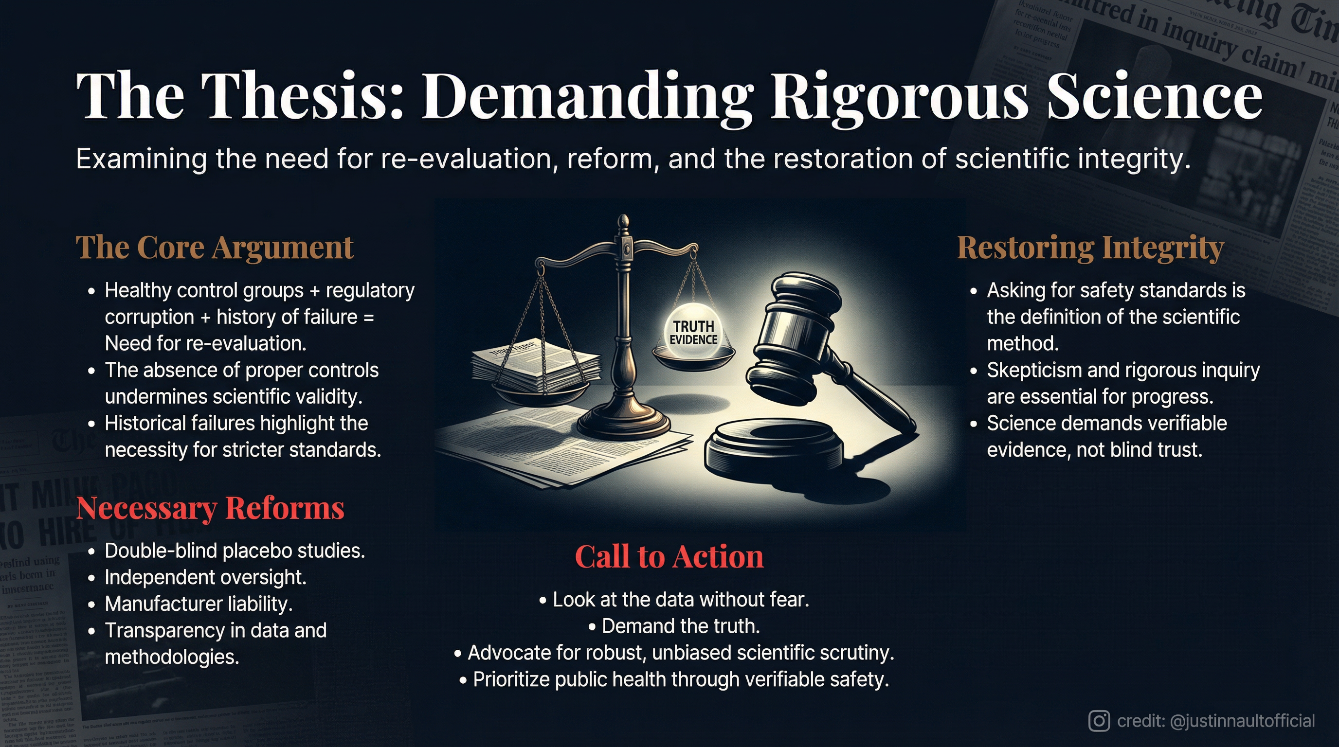 The Thesis: Demanding Rigorous Science